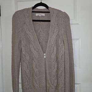 LOFT Women's Cable Knit Sweater - Tan